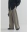 ウールブレンドチェックワイドパンツ