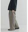 ウールブレンドチェックワイドパンツ