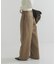 ウールブレンドチェックワイドパンツ
