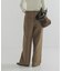 ウールブレンドチェックワイドパンツ