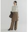 ウールブレンドチェックワイドパンツ