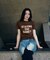 Teya　Flock Letter T-shirts