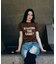 Teya　Flock Letter T-shirts