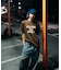 Teya　Flock Letter T-shirts
