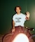 Teya　Flock Letter T-shirts