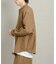 ウールタッチストライプバンドカラーシャツ