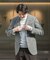 LIFE STYLE TAILOR　千鳥柄ツイードジャケット