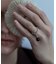 SMELLY so’　onyx ball chain ring