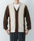UNDYED ALPACA STRIPE CARDIGAN