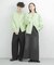 『ユニセックス』『洗濯可』スウェットライクポロカーディガン