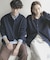 『ユニセックス』『洗濯可』スウェットライクポロカーディガン