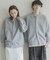 『ユニセックス』『洗濯可』スウェットライクポロカーディガン