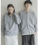 『ユニセックス』『洗濯可』スウェットライクポロカーディガン