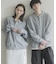 『ユニセックス』『洗濯可』スウェットライクポロカーディガン