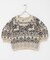 ジャガードハーフスリーブニット