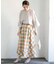 カラーブロックマキシスカート∴
