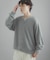 フェイクレイヤードクルーネックカーディガン