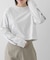 FORK&SPOON　スリーブロゴクロップドTシャツ