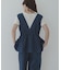 クロス刺繍ペプラムサロペット