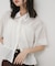 クロップドペプラムシャーリングシャツ
