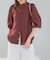 『WEB／一部店舗限定』UVカットウォッシャブルリネン混シャツブラウス