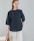 『WEB／一部店舗限定』UVカットウォッシャブルリネン混シャツブラウス
