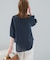 『WEB／一部店舗限定』UVカットウォッシャブルリネン混シャツブラウス
