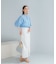 『WEB／一部店舗限定』UVカットウォッシャブルリネン混シャツブラウス