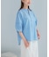 『WEB／一部店舗限定』UVカットウォッシャブルリネン混シャツブラウス