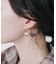 モチーフパールドロップフープピアス