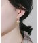 モチーフパールドロップフープピアス