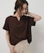 キーネックミラノリブTシャツ