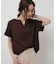 キーネックミラノリブTシャツ