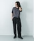 『洗濯可』LINEN NARROW TRIM T-SHIRTS