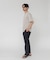 『洗濯可』LINEN NARROW TRIM T-SHIRTS