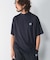 OOPS　吸水速乾ラインモックネックTシャツ