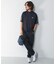 OOPS　吸水速乾ラインモックネックTシャツ