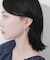 クリアビーズリボンピアス
