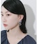 クリアビーズリボンピアス