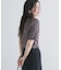 5分袖楊柳カットTシャツ