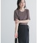 5分袖楊柳カットTシャツ