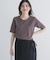 5分袖楊柳カットTシャツ