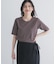 5分袖楊柳カットTシャツ