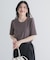 5分袖楊柳カットTシャツ