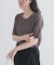 5分袖楊柳カットTシャツ