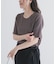 5分袖楊柳カットTシャツ