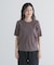 5分袖楊柳カットTシャツ