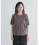 5分袖楊柳カットTシャツ