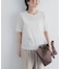 5分袖楊柳カットTシャツ