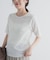 5分袖楊柳カットTシャツ